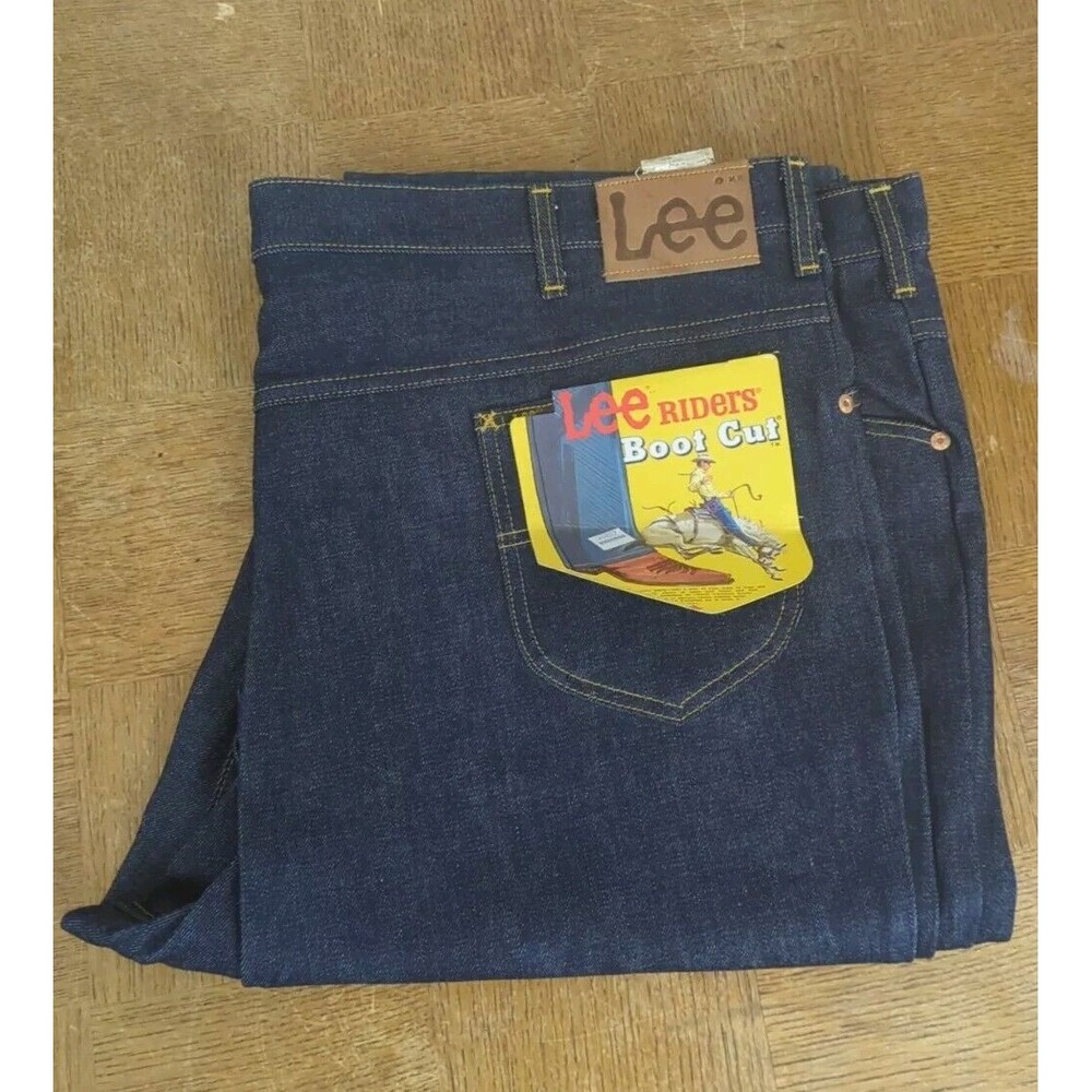 Vintage 70s Deadstock LEE Riders Made in USA 200-0341 Boot Cut Flare Jeans 50x32